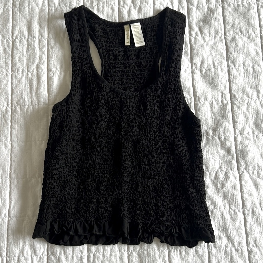 Cropped Black Tank